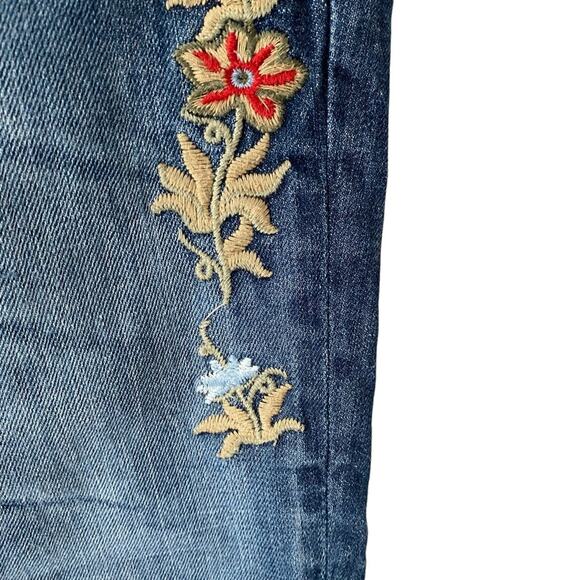 Driftwood Embroidered Floral Jeans Size 27 - Picture 2 of 6